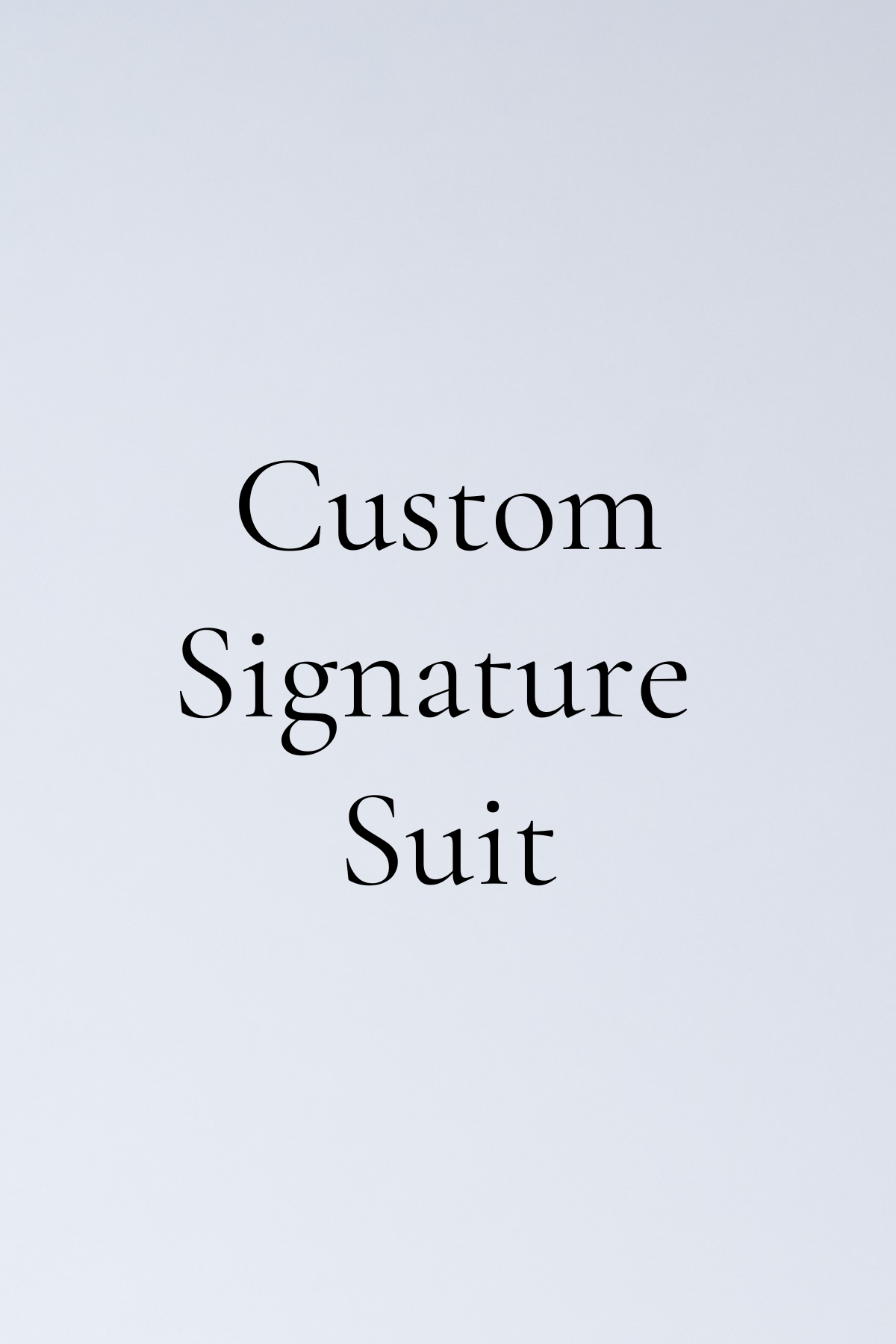 Custom Signature Suit - Shepherd's Clothing Inc