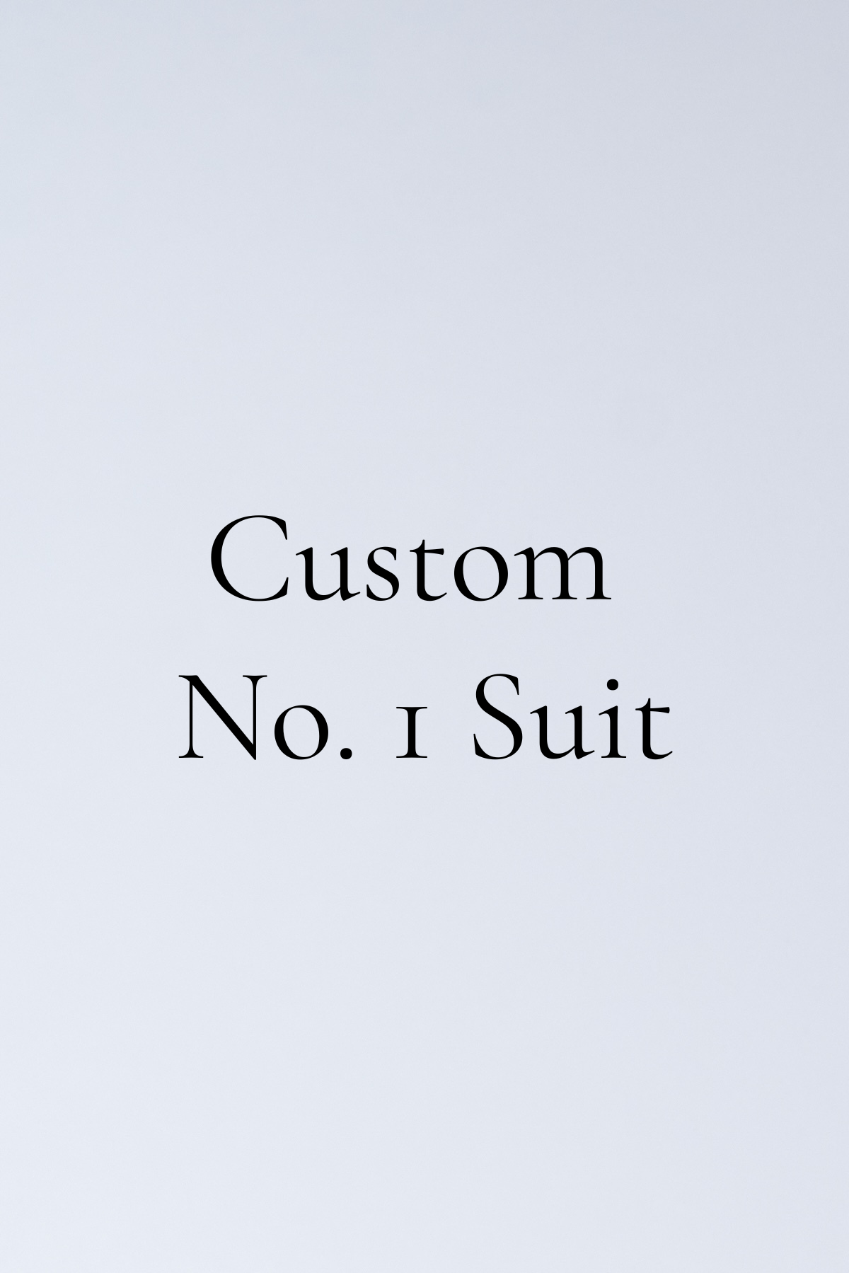 Custom No. 1 Suit - Shepherd's Clothing Inc