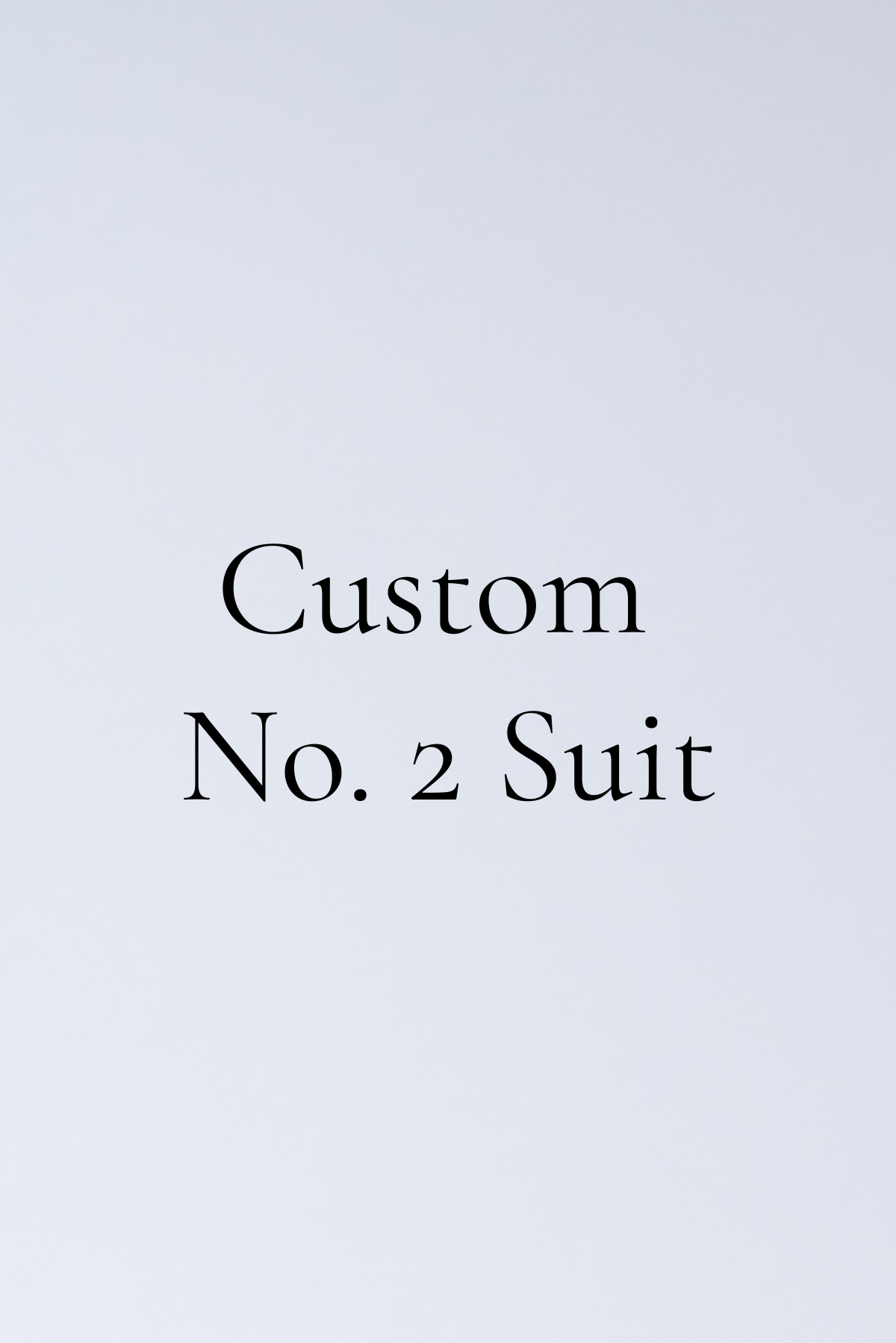 Custom No. 2 Suit - Shepherd's Clothing Inc