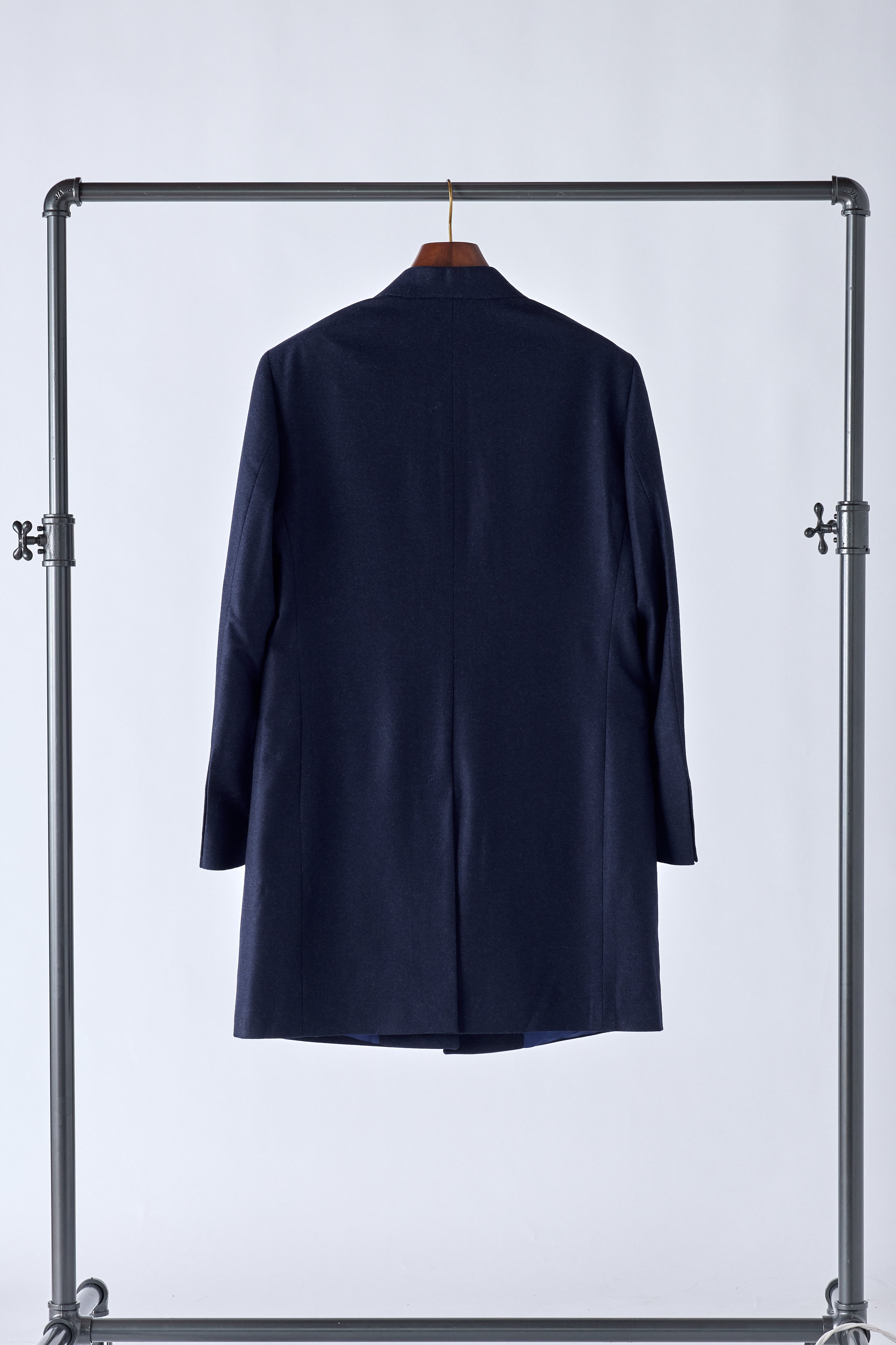 Navy Wool Overcoat