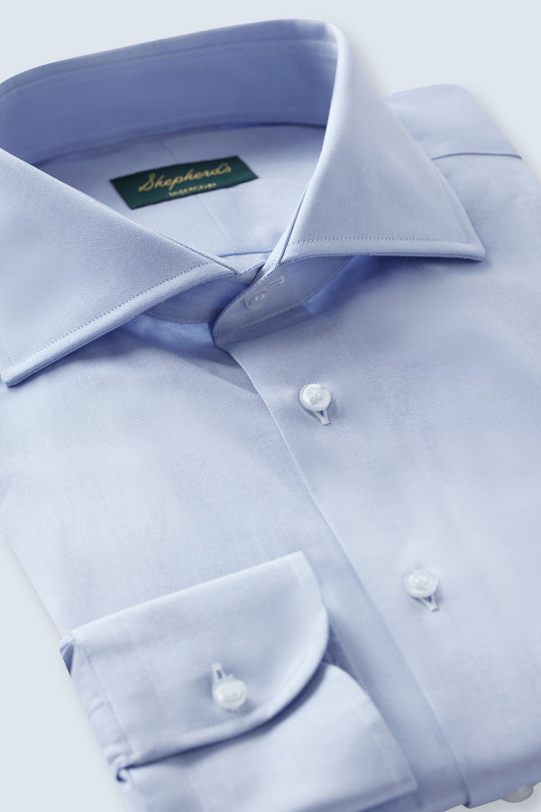 Signature Blue Thomas Mason Poplin Shirt