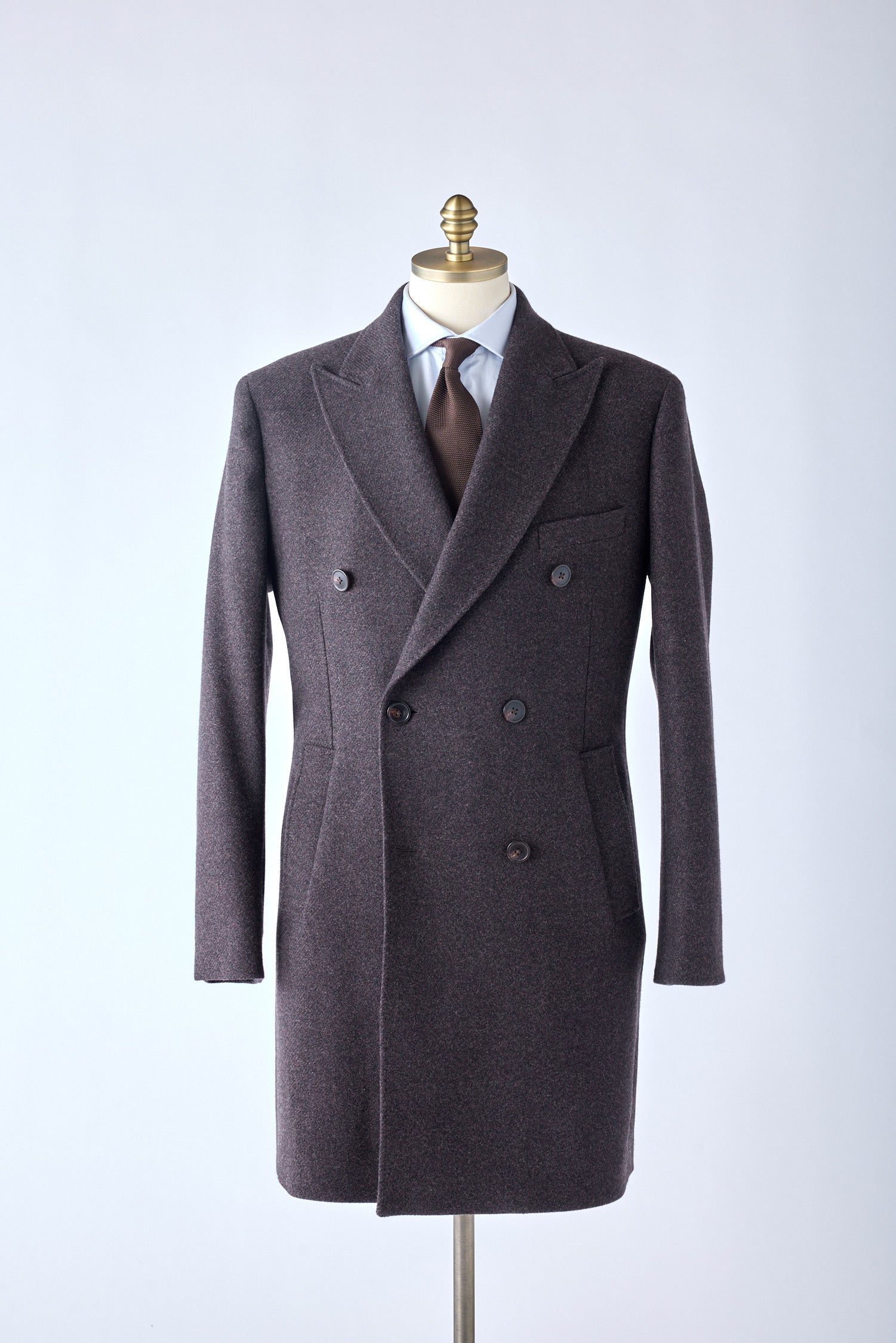 Peak Lapel Double-Breasted Topcoat - Shepherd's Clothing Inc