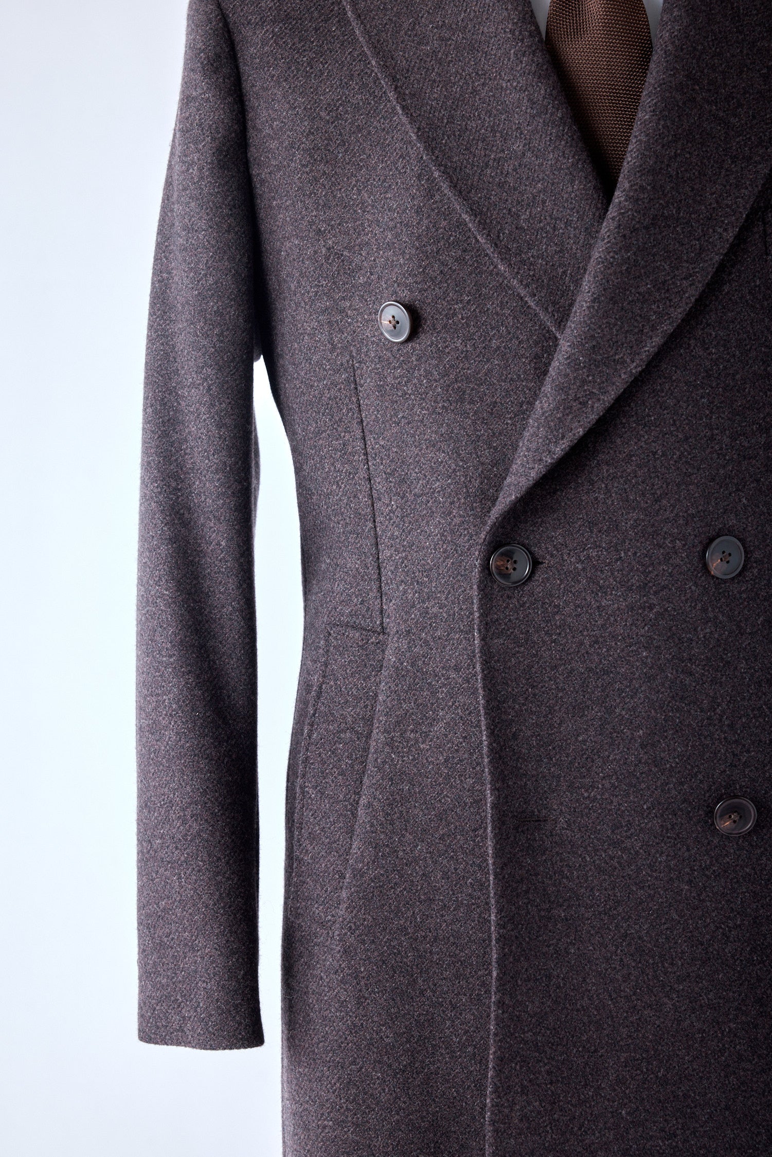 Peak Lapel Double-Breasted Topcoat - Shepherd's Clothing Inc