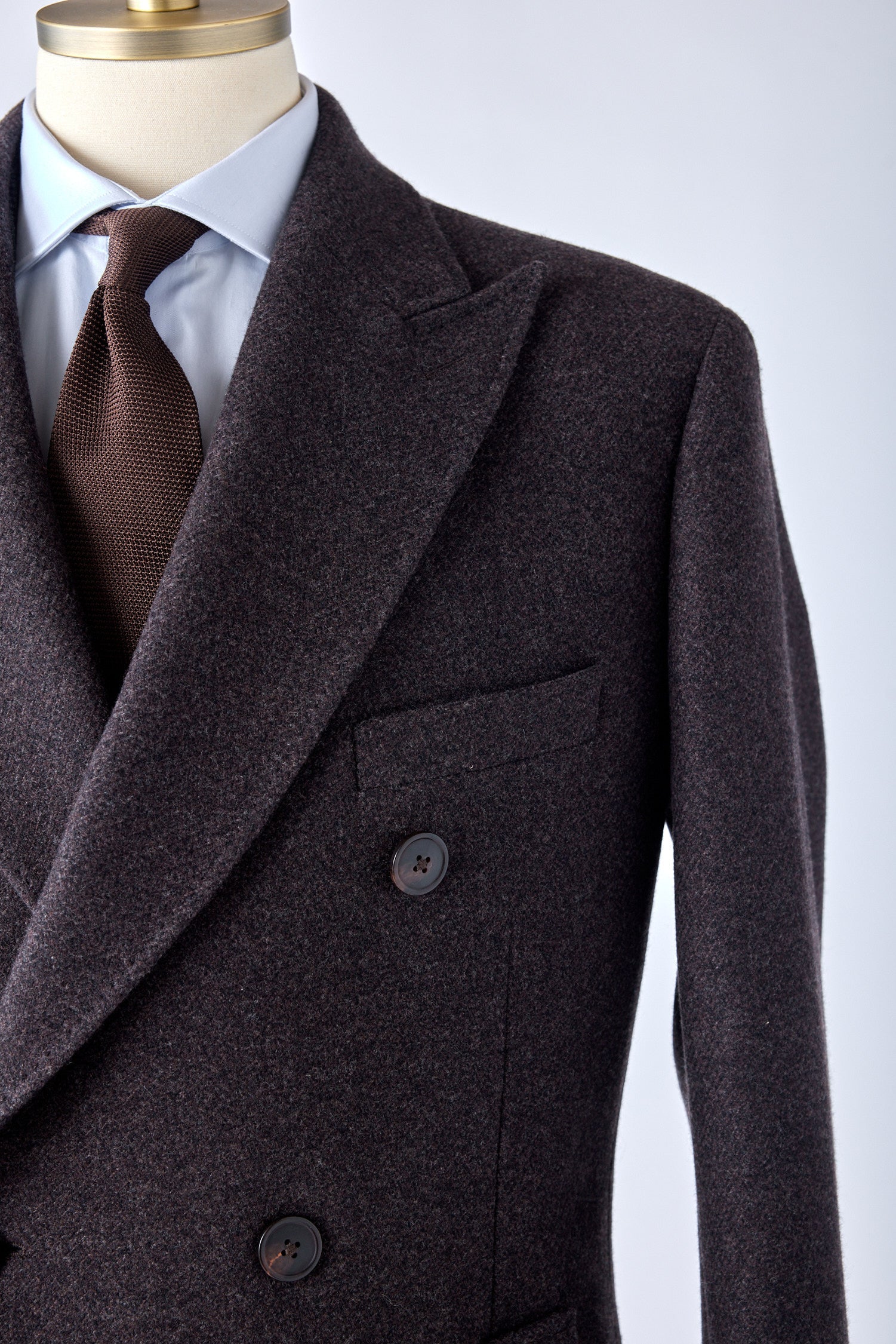 Peak Lapel Double-Breasted Topcoat - Shepherd's Clothing Inc