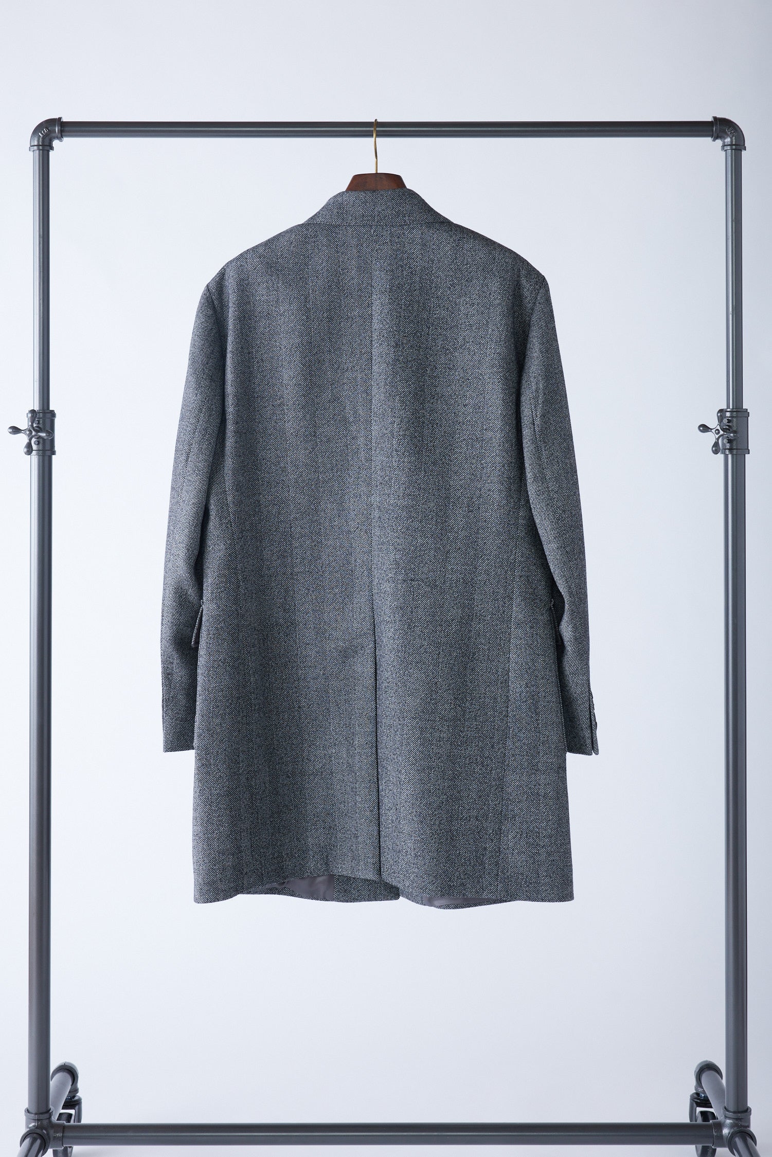 Peak Lapel Herringbone Topcoat - Shepherd's Clothing Inc