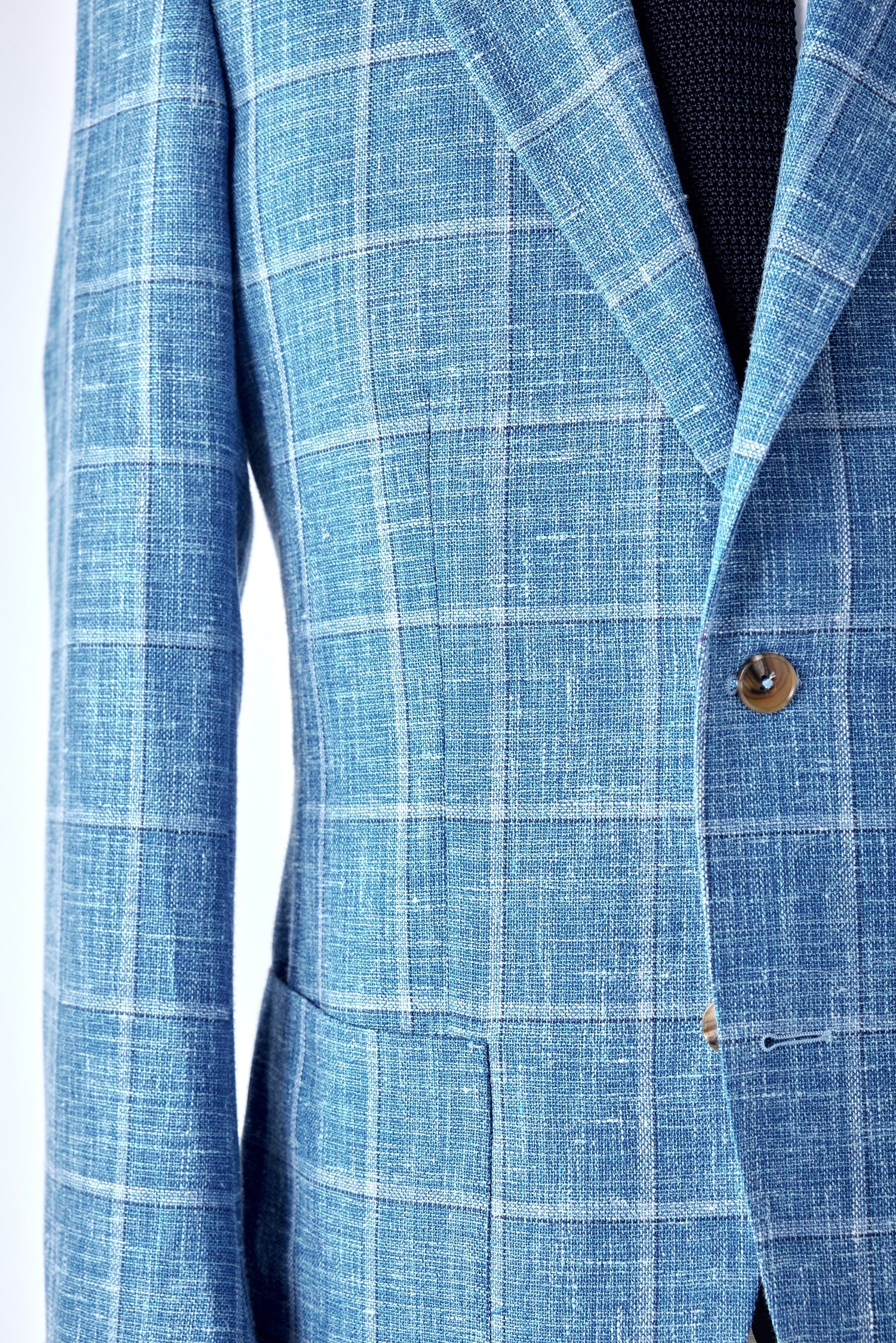 No. 2 Linen Windowpane Jacket - Shepherd's Clothing Inc