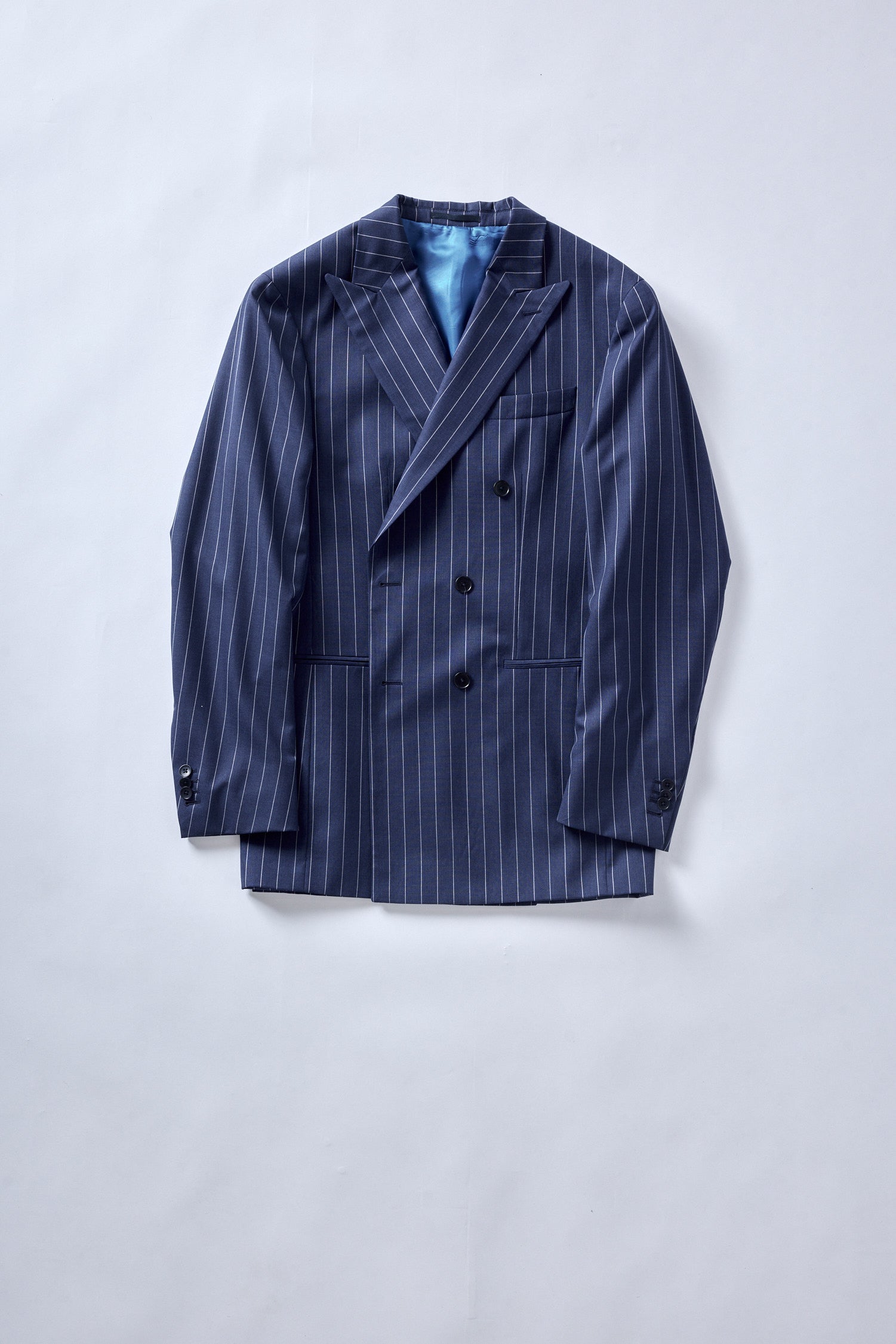 No. 2 Navy Pinstripe Double-Breasted Suit - Shepherd's Clothing Inc