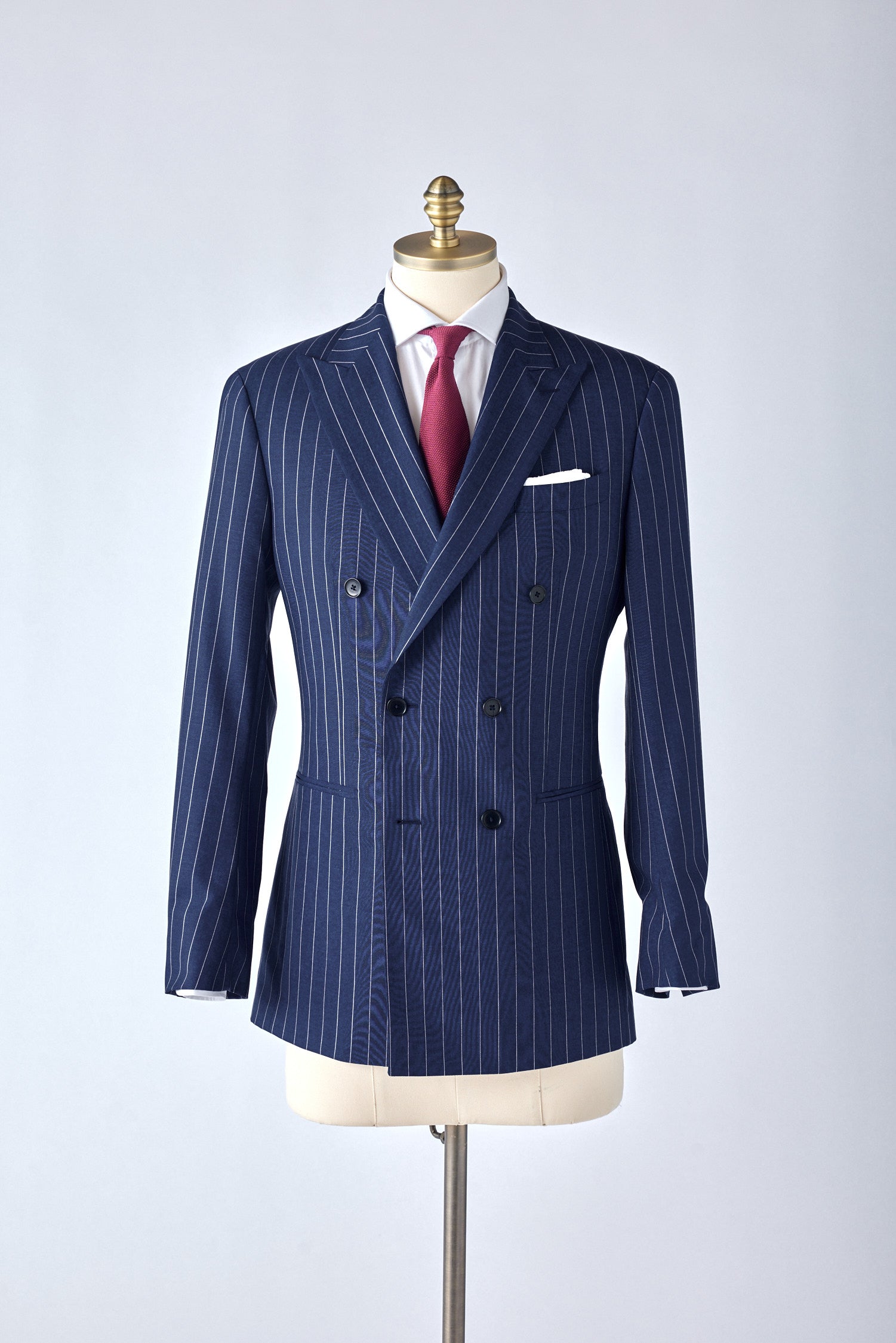 No. 2 Navy Pinstripe Double-Breasted Suit - Shepherd's Clothing Inc