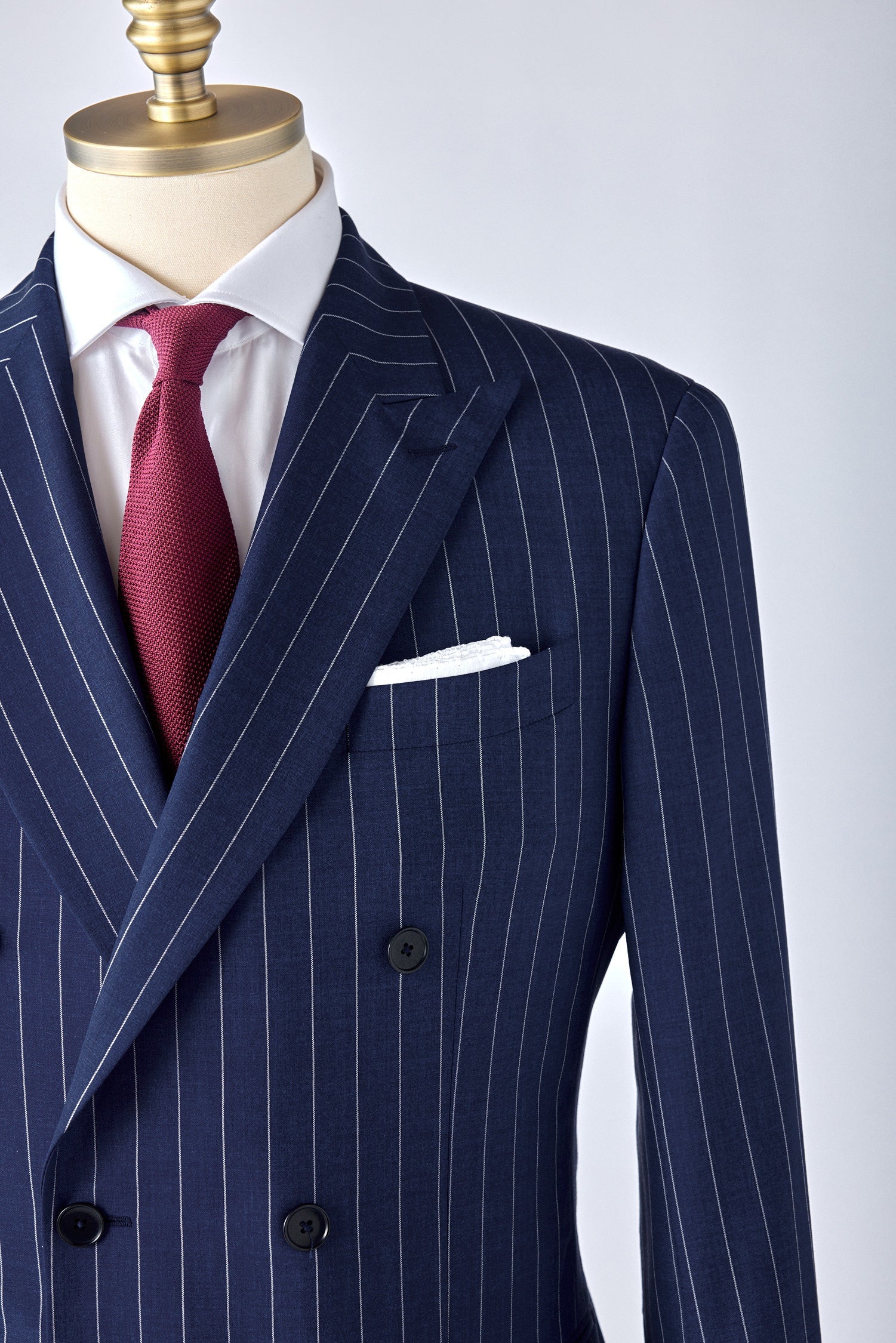 No. 2 Navy Pinstripe Double-Breasted Suit - Shepherd's Clothing Inc