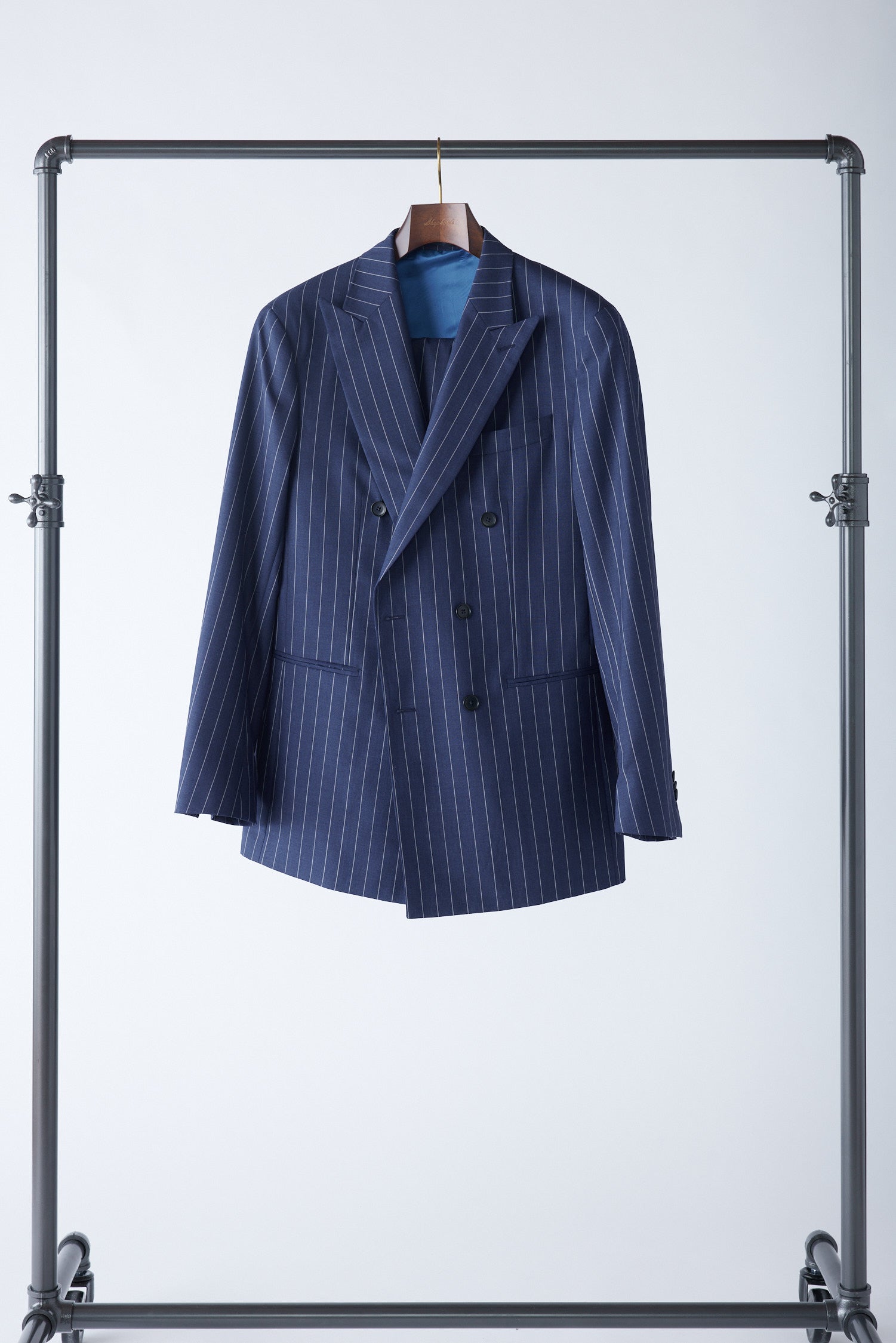 No. 2 Navy Pinstripe Double-Breasted Suit - Shepherd's Clothing Inc