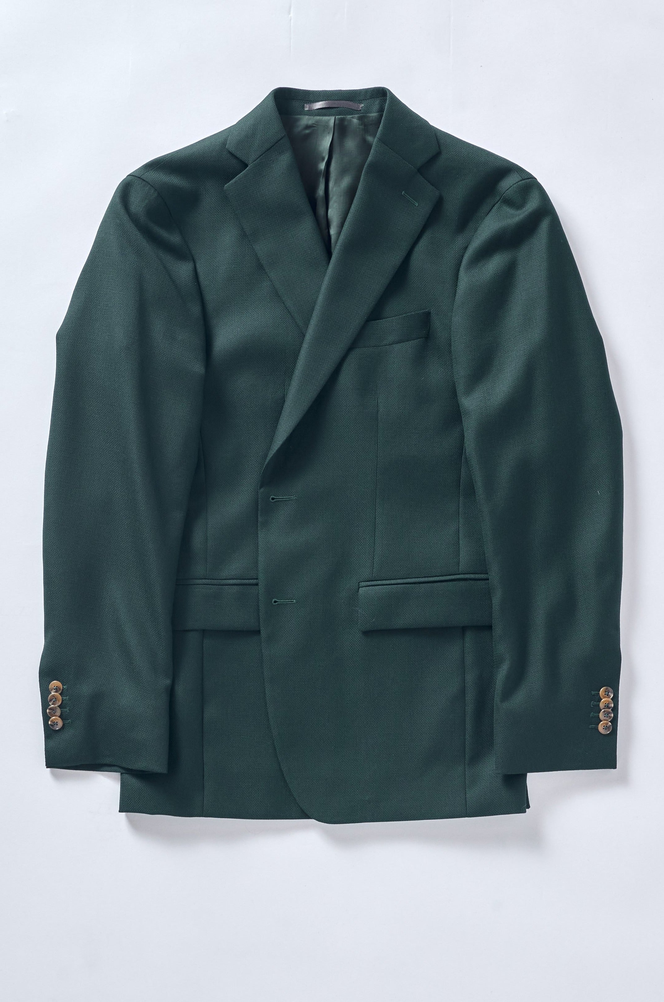 No. 1 Dark Green Hopsack Jacket