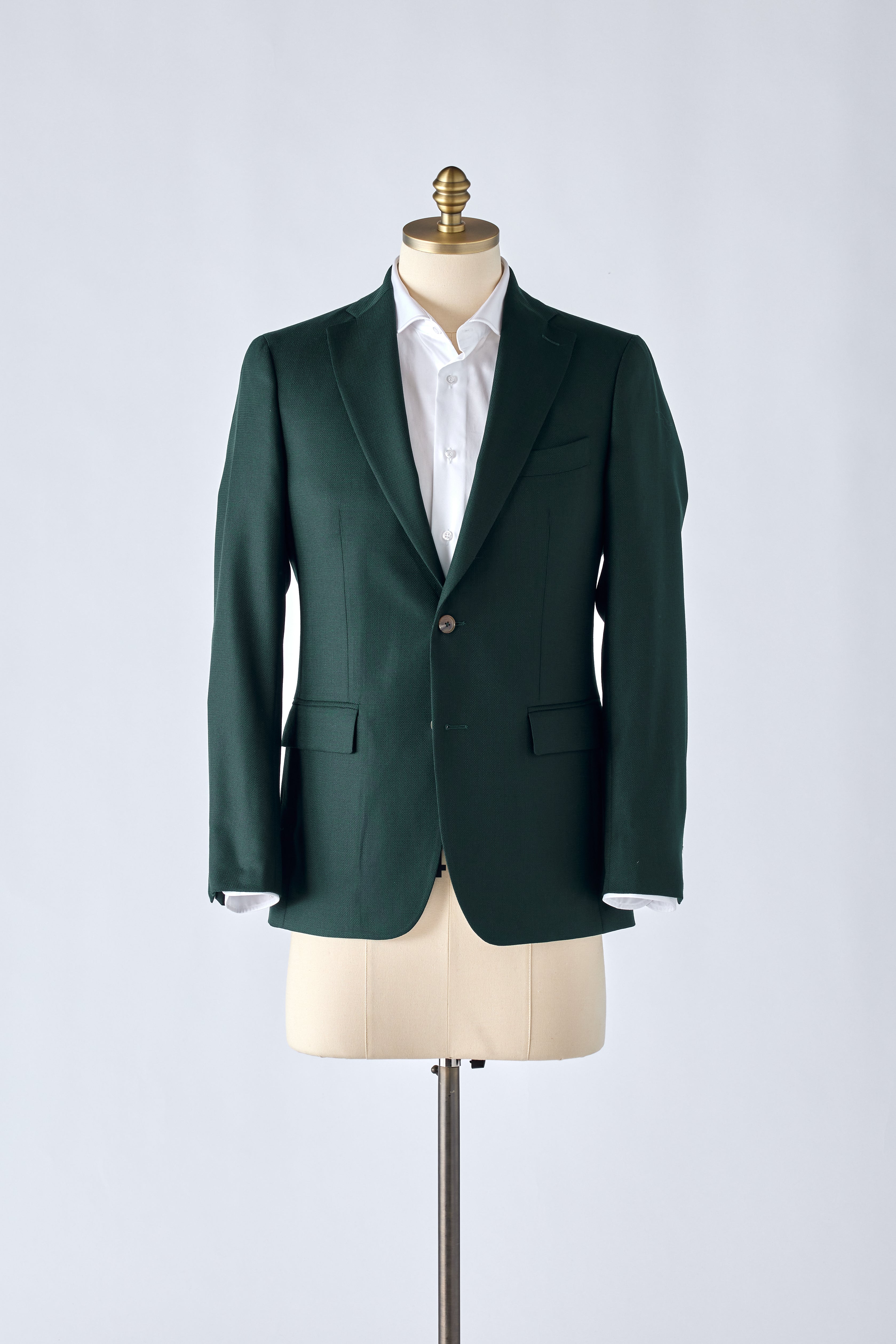 No. 1 Dark Green Hopsack Jacket