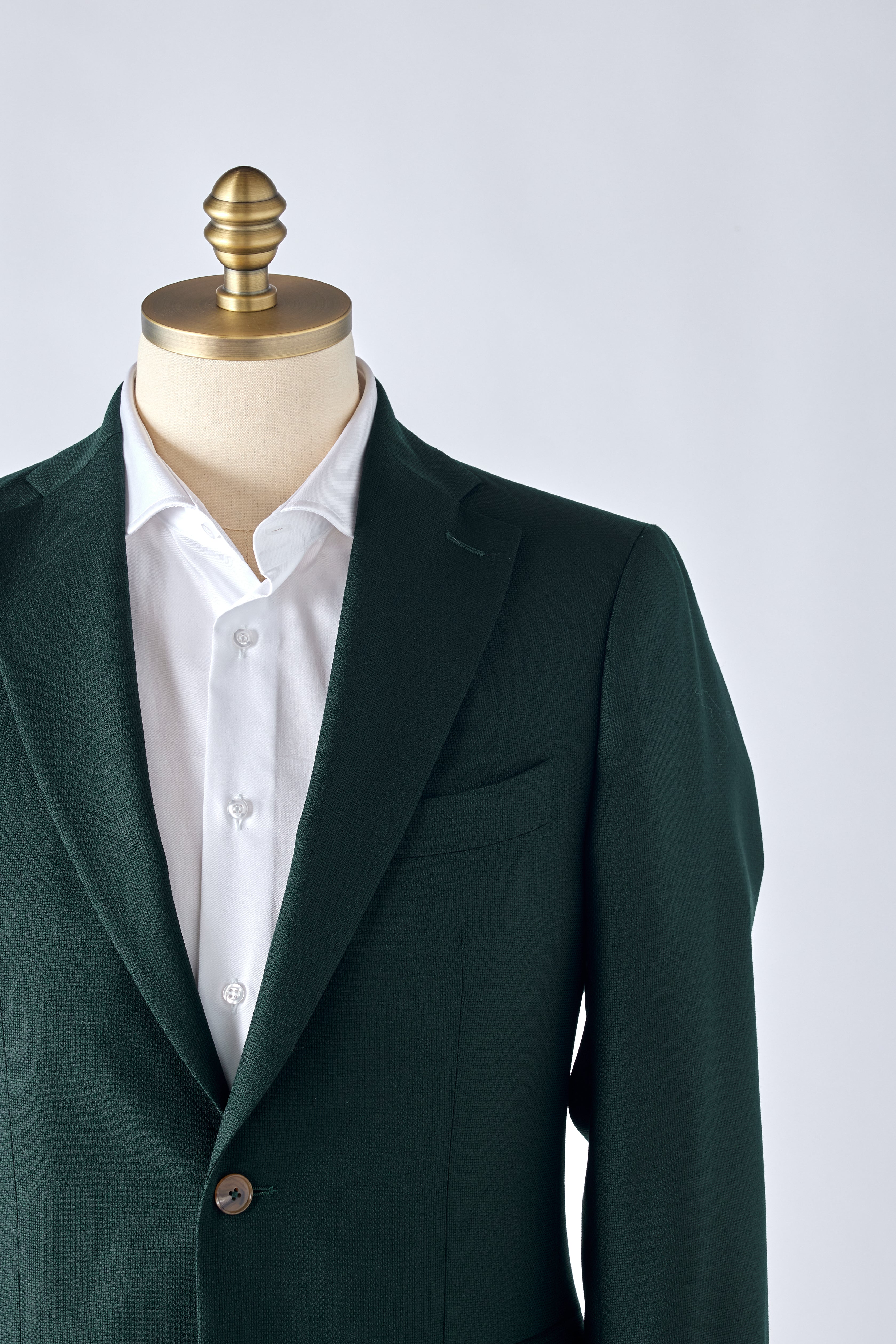 No. 1 Dark Green Hopsack Jacket