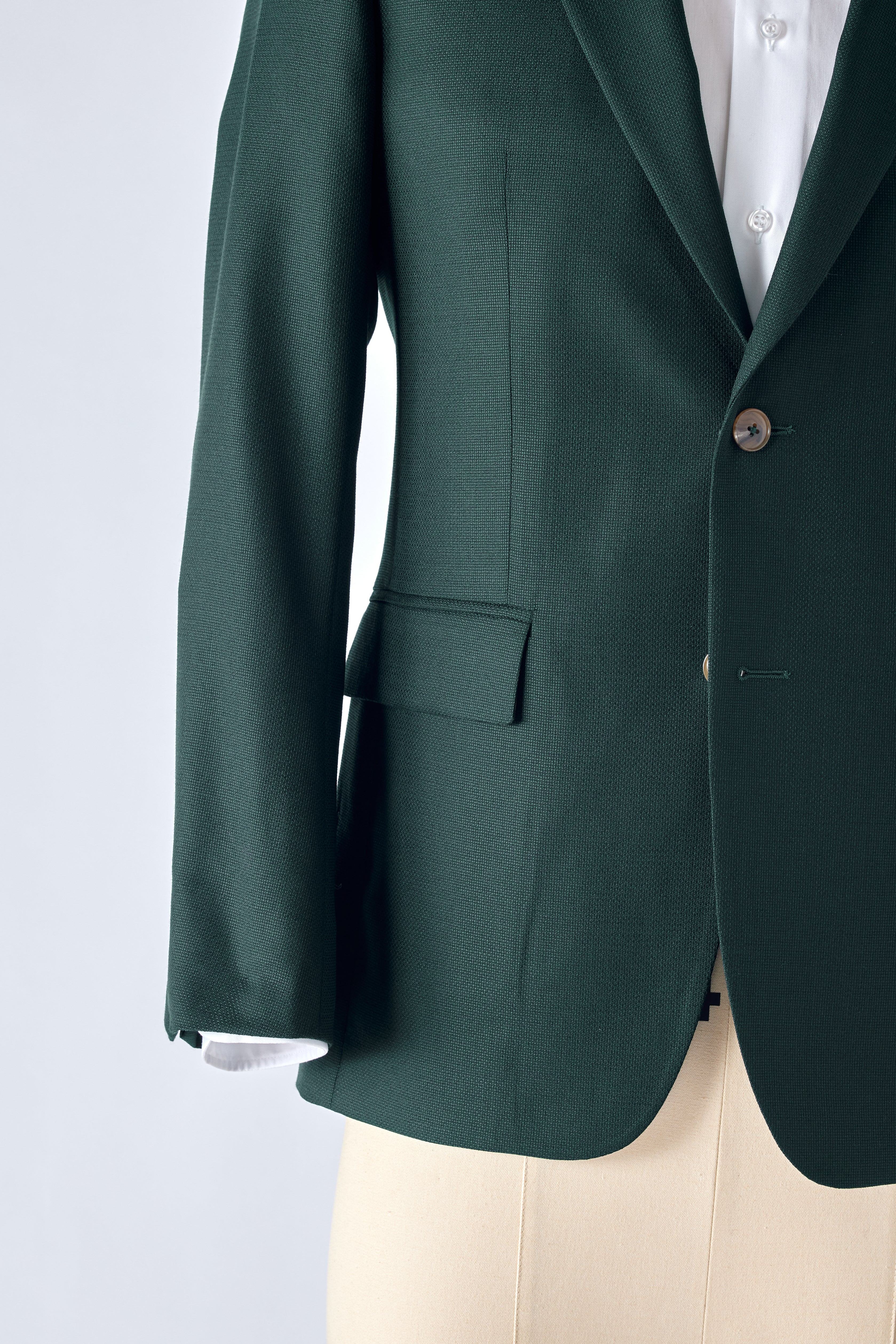 No. 1 Dark Green Hopsack Jacket