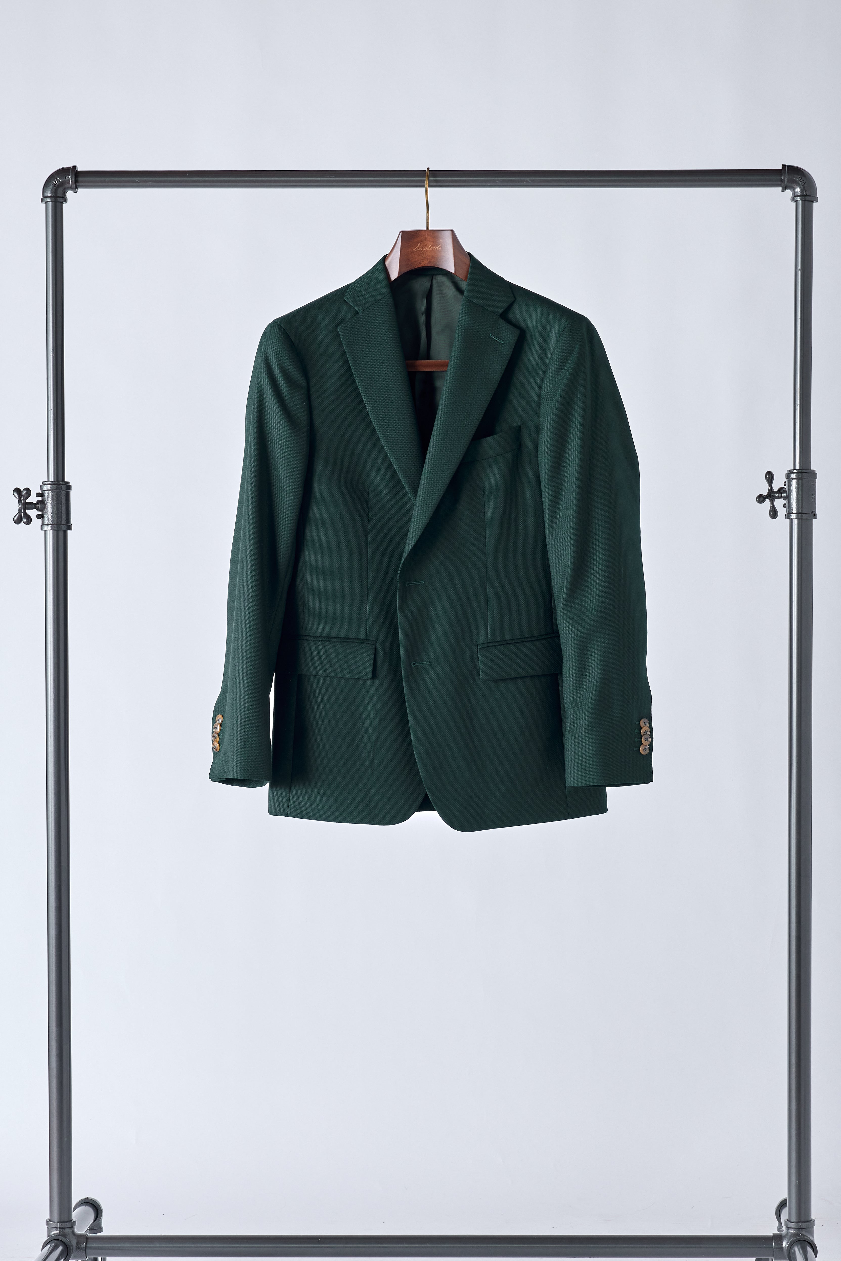 No. 1 Dark Green Hopsack Jacket