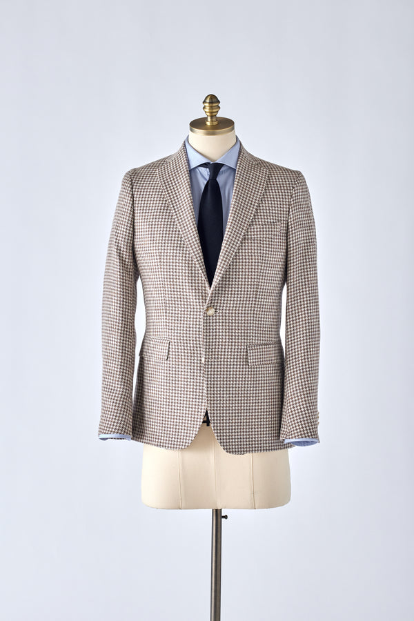 No. 2 Brown and Cream Houndstooth Jacket