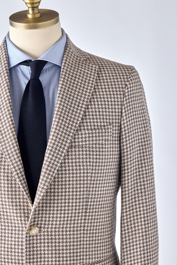 No. 2 Brown and Cream Houndstooth Jacket