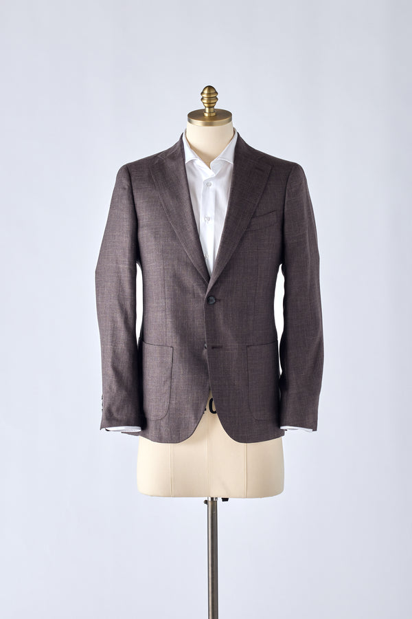 Signature Brown Cashmere-Silk Jacket