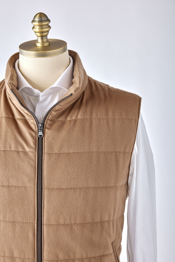 Signature Camel Cashmere Vest