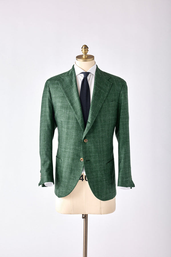 Signature Cashmere-Silk Plaid Check Jacket