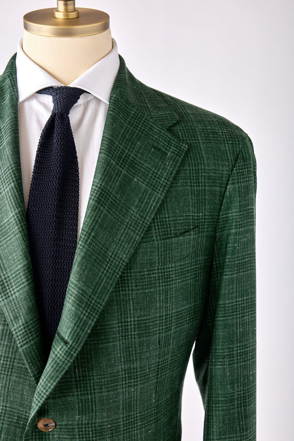 Signature Cashmere-Silk Plaid Check Jacket