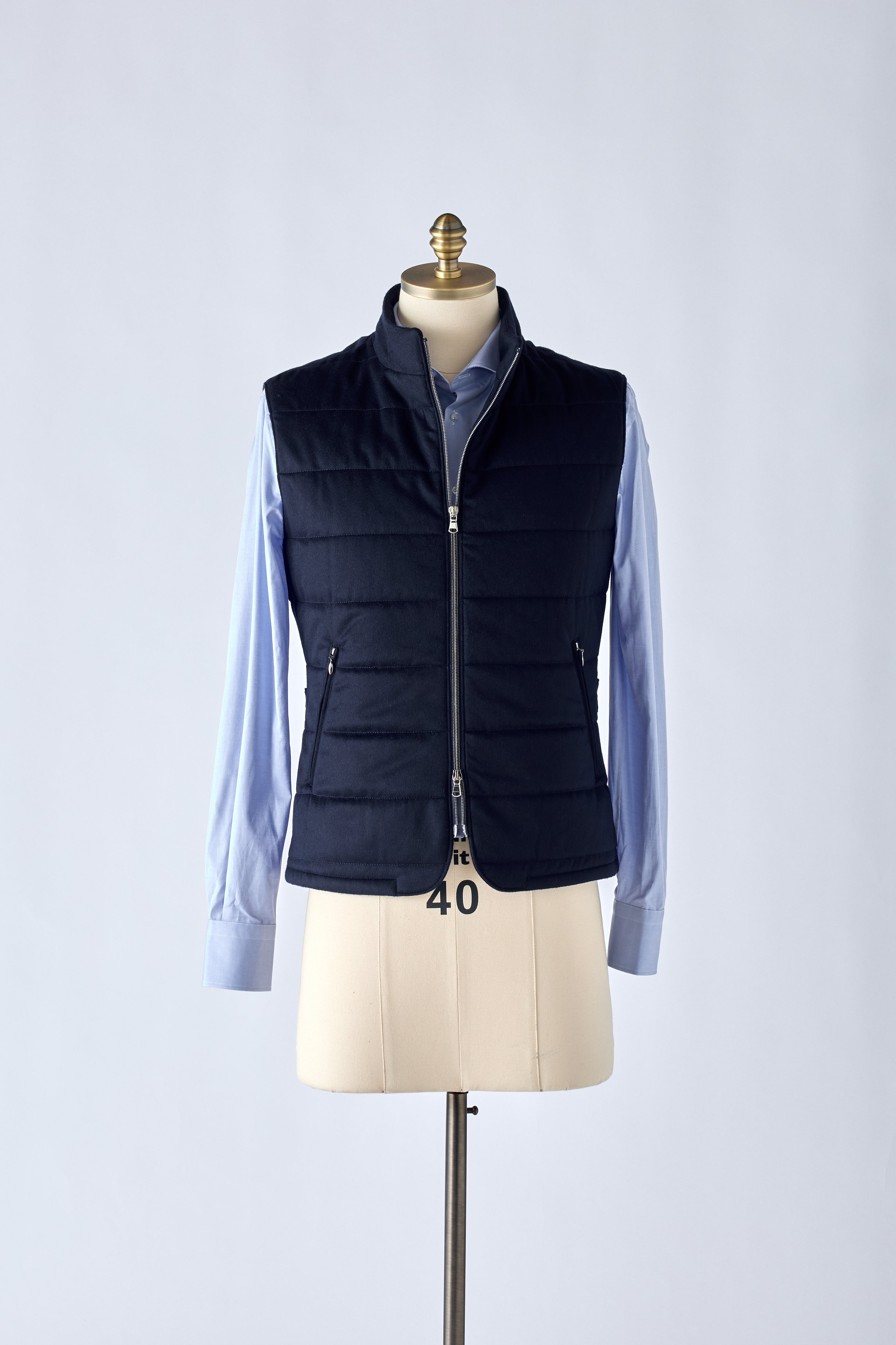 Signature Navy Cashmere Vest