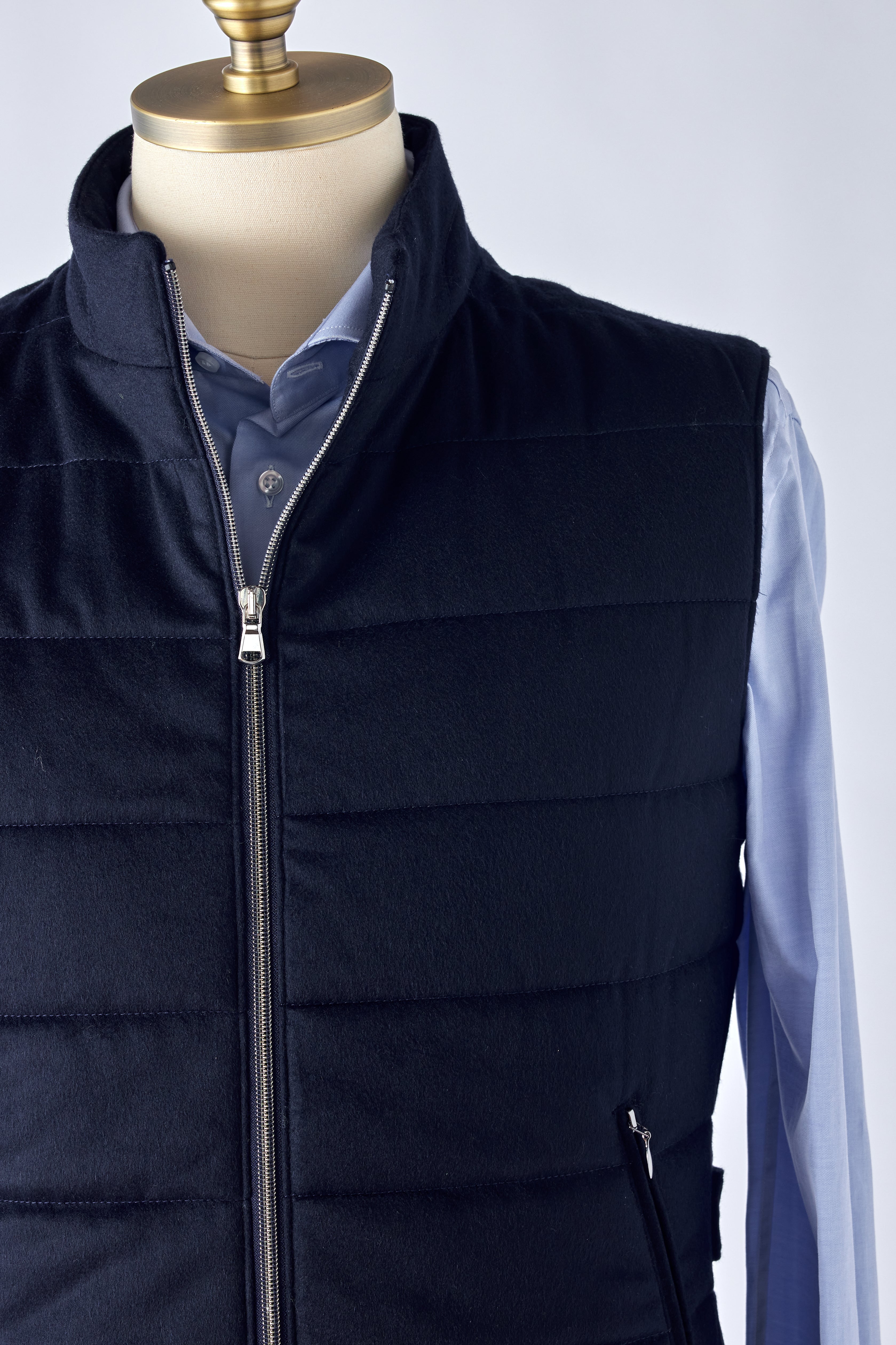 Signature Navy Cashmere Vest