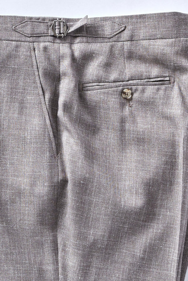 Signature Mid-Brown Linen Trousers