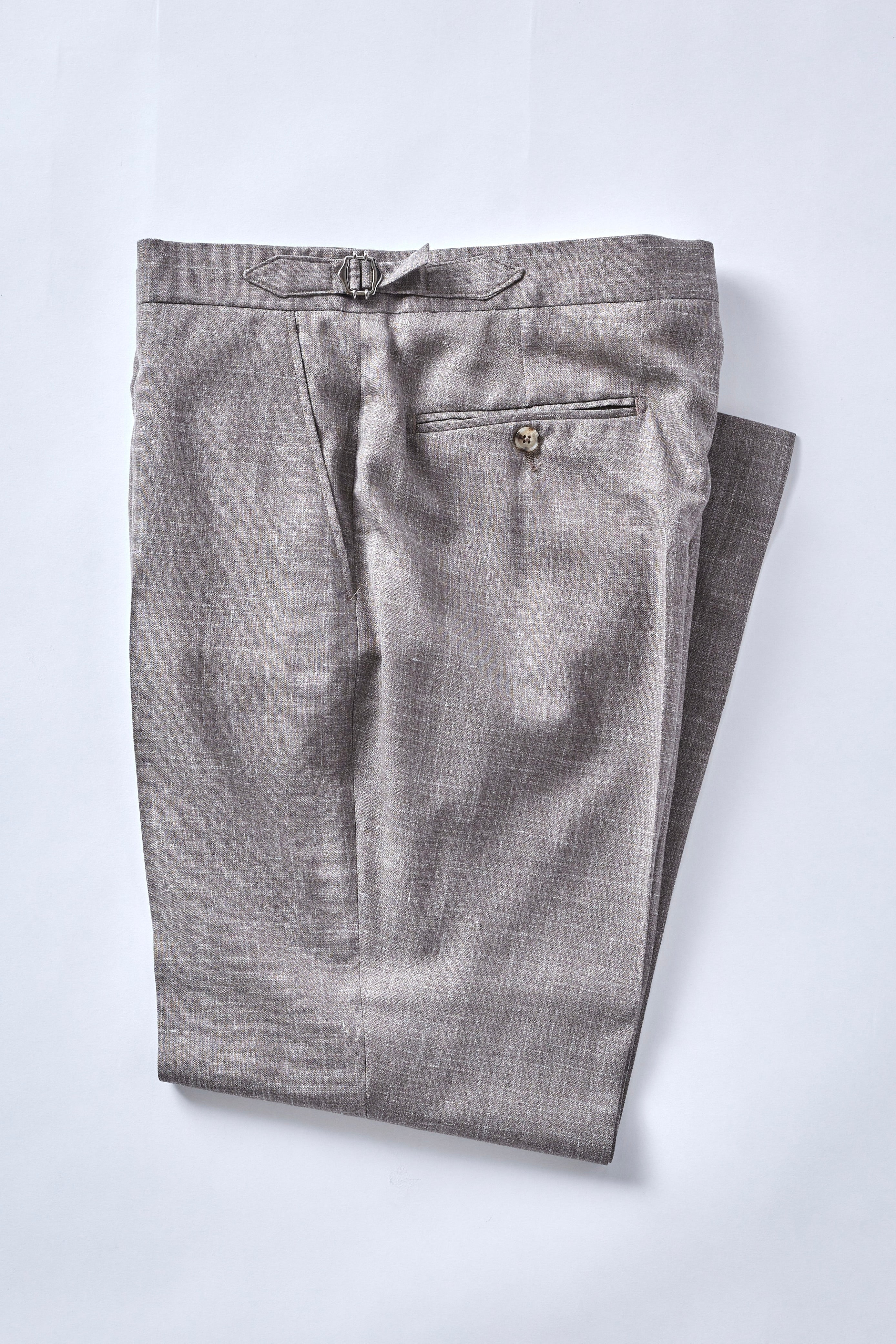 Signature Mid-Brown Linen Trousers - Shepherd's Clothing Inc