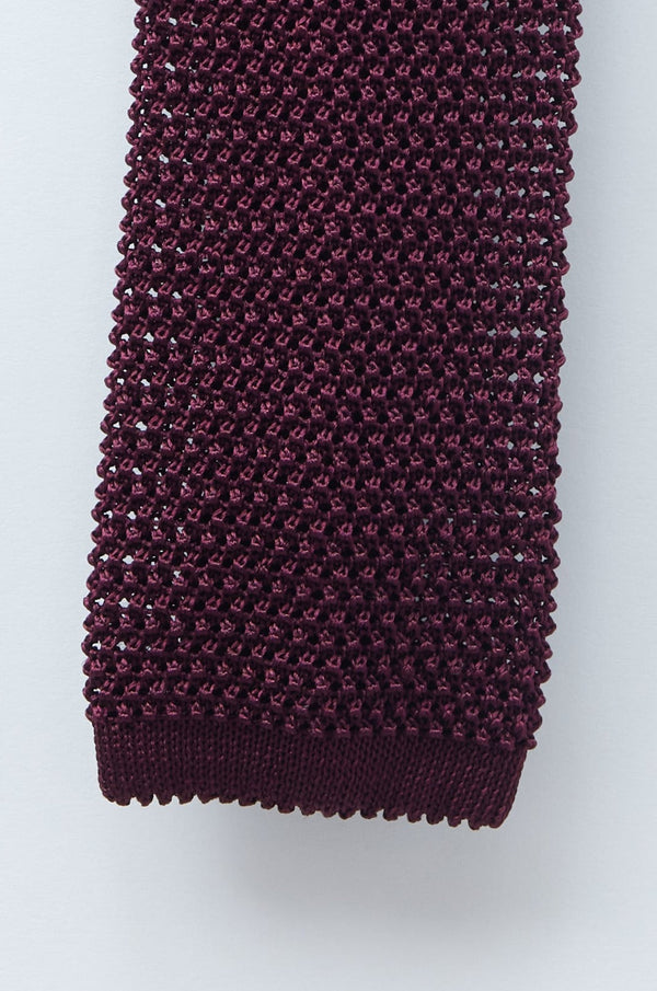 Maroon Knit Tie